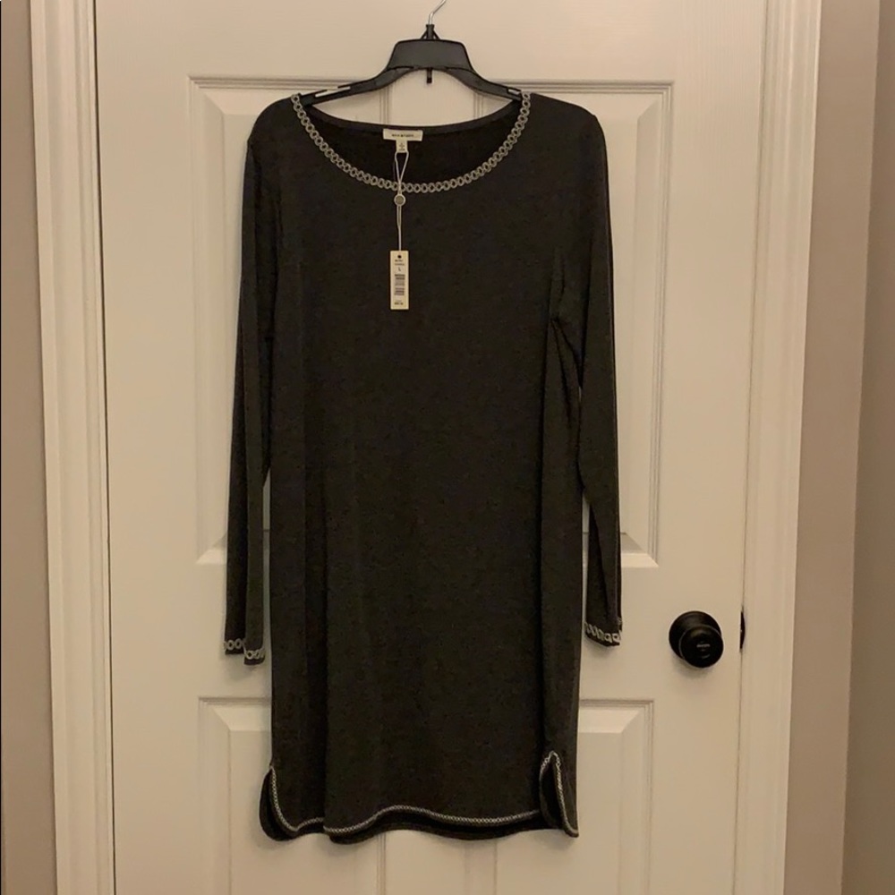 MAX STUDIO charcoal dress Large